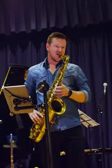 Paul Booth, Watermill Jazz Club, Dorking, Surrey, September 2015. Artists: Brian O'Connor, Paul Booth