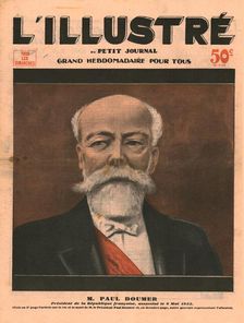 Paul Doumer, President of the French Republic, assassinated on 6 May 1932. Creator: Unknown