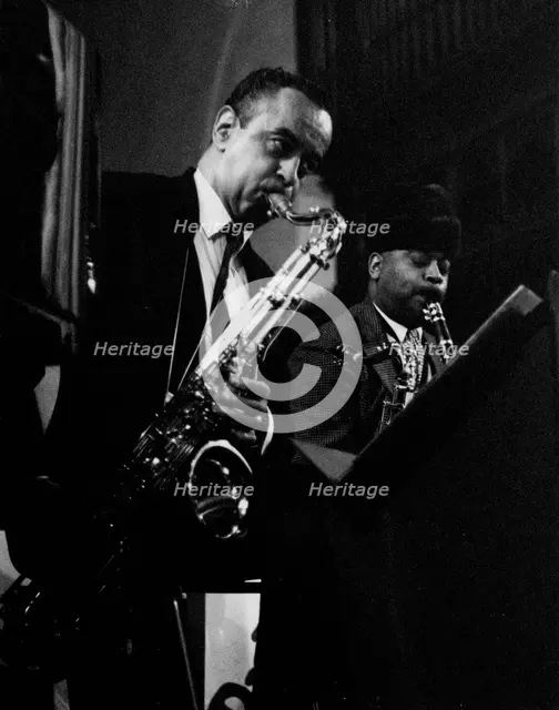 Paul Gonsalves and Lawrence Brown, rehearsal for a Sacred Concert, Cambridge, 1967. Creator: Brian Foskett.