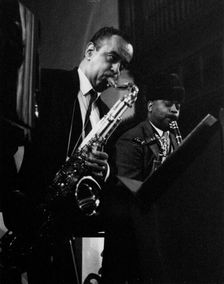 Paul Gonsalves and Lawrence Brown, rehearsal for a Sacred Concert, Cambridge, 1967. Creator: Brian Foskett