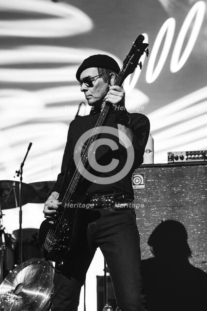 Paul Gray, The Damned live at Alexandra Palace, London, Apr 2023. Creator: Annapaola Marchesani.