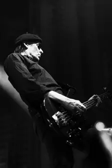 Paul Gray, The Damned live at Alexandra Palace, London, Apr 2023. Creator: Annapaola Marchesani