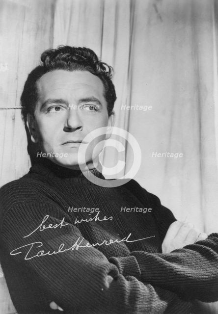 Paul Henreid (1908-1992), Austrian-born American actor and director, c1940s. Artist: Unknown
