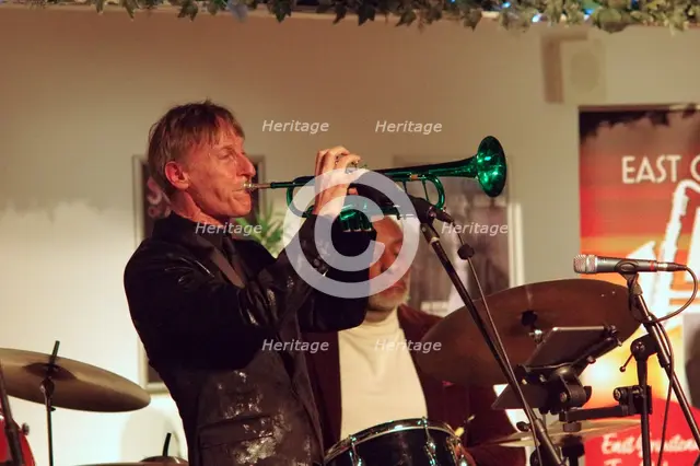 Paul Higgs, Paul Higgs Quartet, East Grinstead Jazz Club, Chequer Mead Theatre, West Sussex, 2025. Creator: Brian O'Connor.