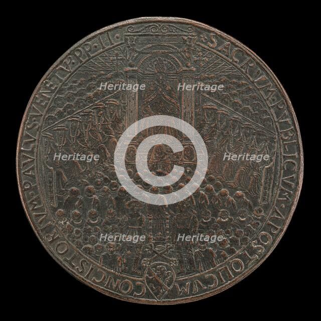 Paul II (Pietro Barbo, 1464-1471), Pope 1464, in Public Consistory [obverse], probably 1466/1467. Creator: Unknown.