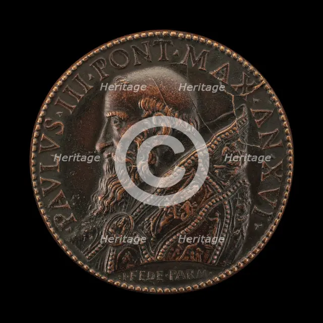 Paul III (Alessandro Farnese, 1466-1549), Pope 1534 [obverse], 1549. Creator: Gian Federigo Bonzagna.