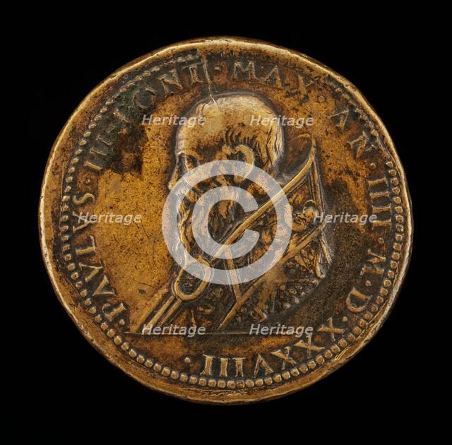 Paul III (Alessandro Farnese, 1468-1549), Pope 1534 [obverse], 1538. Creator: Leone Leoni.