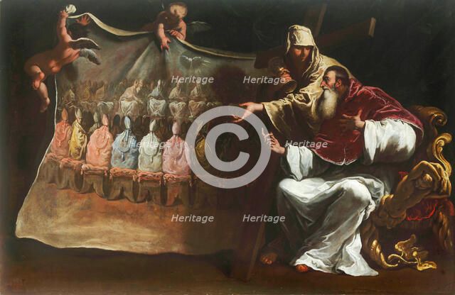 Paul III inspired by faith to summon the Council of Trent, 1687. Creator: Ricci, Sebastiano (1659-1734).