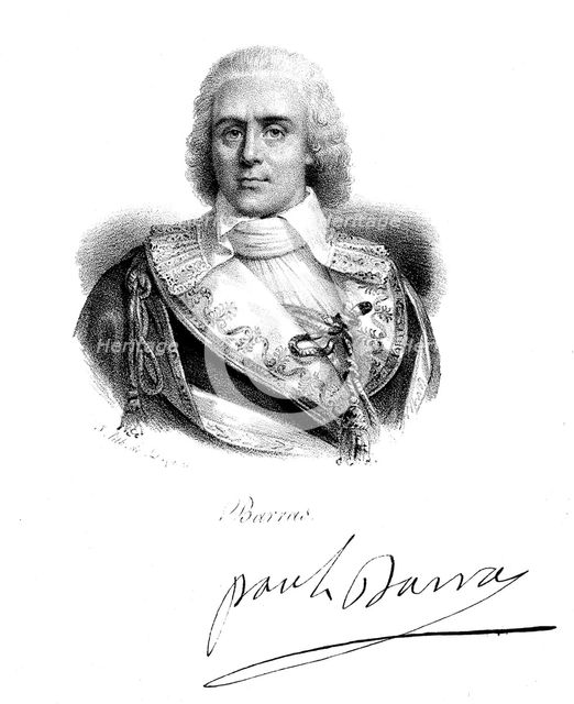 Paul Jean Francois Nicolas, Comte de Barras (1755-1829), French revolutionary. Artist: Unknown