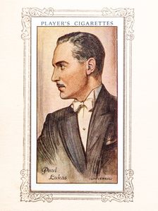 Paul Lukas Collectables Picture of movie stars that came with the Players cigarette packet, 1934. Creator: Unknown