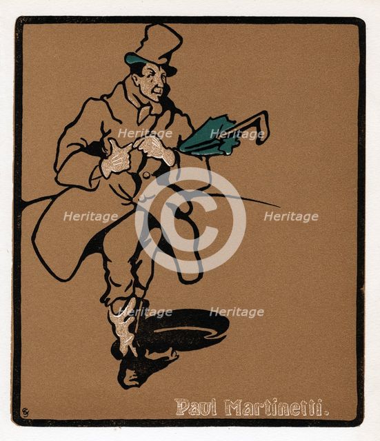 Paul Martinetti, American music hall star, late 19th century. Artist: Unknown
