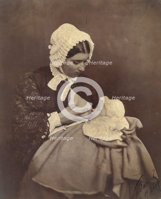 [Paul Nadar at the Breast of His Wet Nurse], 1856. Creator: Nadar.