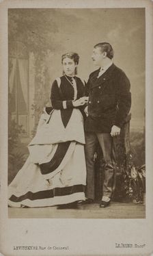 Paul Pavlovich Demidoff, 2nd Prince of San Donato (1839-1885), with his wife, Maria..., 1863. Creator: Levitsky, Sergei Lvovich (1819-1898)