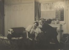 Paul Poujaud, Mme. Arthur Fontaine, and Degas, 1895. Creator: Edgar Degas