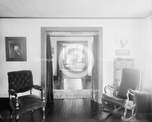 Paul Reynolds residence, interior, view through portieres, Scarsdale, N.Y., between 1900 and 1915. Creator: Unknown.