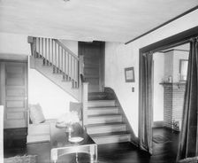 Paul Reynolds residence, stairway, Scarsdale, N.Y., between 1900 and 1915. Creator: William H. Jackson