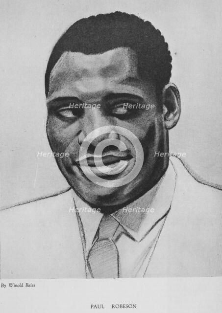 Paul Robeson, 1925-03. Creator: Winold Reiss.