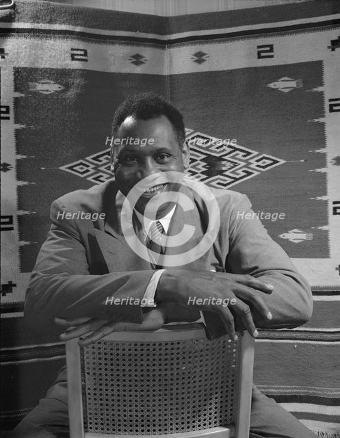 Paul Robeson, baritone, Washington, D.C, 1942. Creator: Gordon Parks.