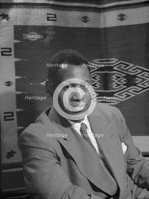 Paul Robeson, baritone, Washington, D.C, 1942. Creator: Gordon Parks.