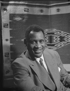 Paul Robeson, baritone, Washington, D.C, 1942. Creator: Gordon Parks