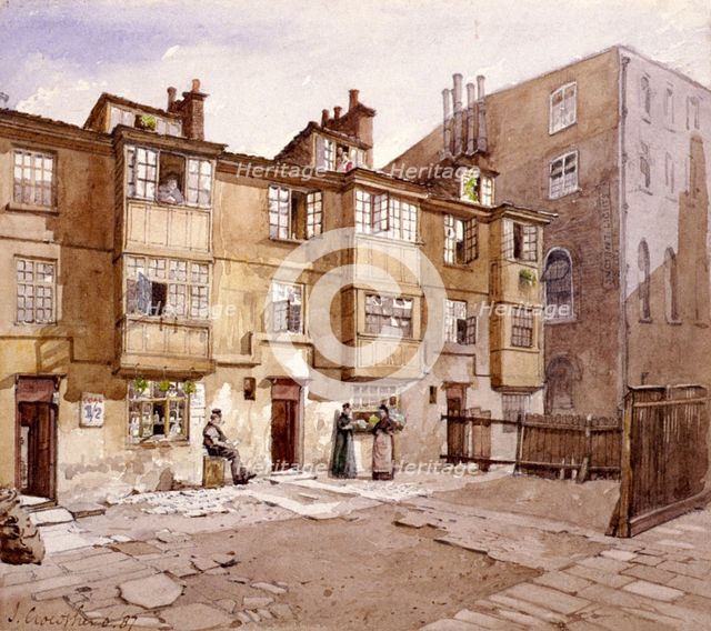 Paul's Alley, Australia Avenue, London, 1887. Artist: John Crowther