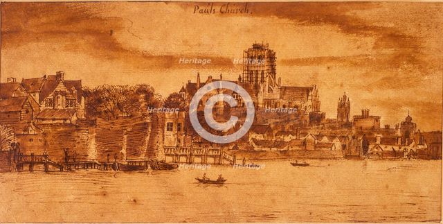 'Paul's Church', City of London, c1634-c1642. Creator: Unknown.