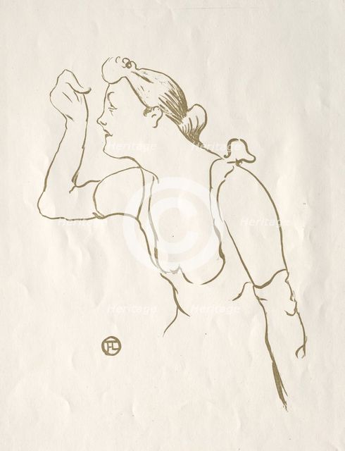 Paula Brébion, 1893. Creator: Henri de Toulouse-Lautrec (French, 1864-1901).