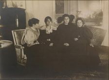 Paule Gobillard, Jeannie Gobillard, Julie Manet, and Geneviève Mallarmé, 1895. Creator: Edgar Degas