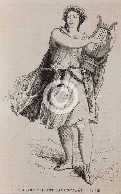 Pauline Viardot as Orfeo in the opera Orpheo ed Euridice by Ch, Gluck, 1890.