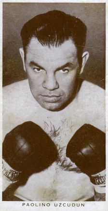 Paulino Uzcudun, Spanish boxer, 1938