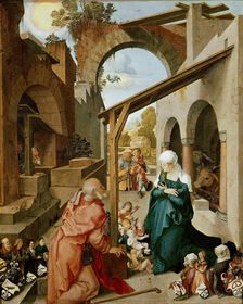 Paumgartner altarpiece, central panel: The Nativity of Christ, after 1503. Creator: Dürer, Albrecht (1471-1528)