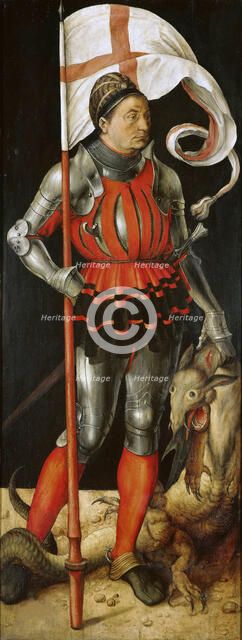 Paumgartner altarpiece, side panel: Stephan Paumgartner as Saint George, after 1503. Creator: Dürer, Albrecht (1471-1528).