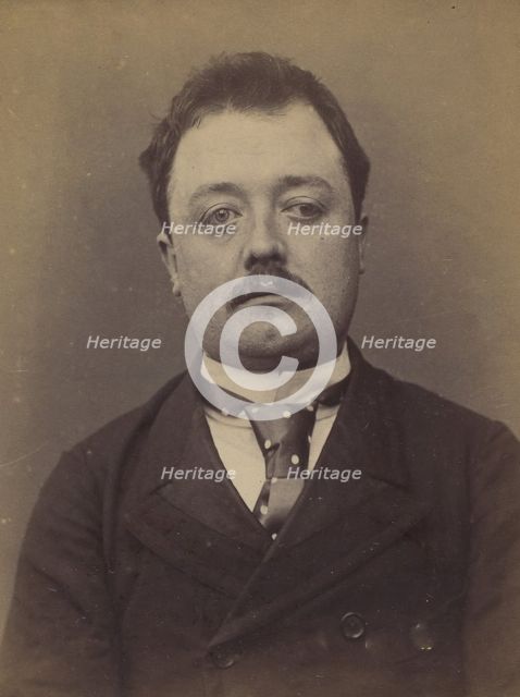 Pausader. Jean, Ernest. 27 ans, né le 28/7/66 à Paris Xe. Publiciste. Anarchiste. 2/1/94., 1894. Creator: Alphonse Bertillon.