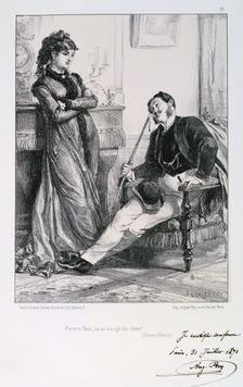Pauvre Nini, tu as mange du chien! Siege of Paris, 1871. Artist: Auguste Bry
