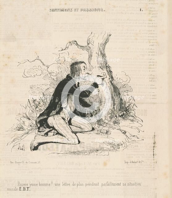 Pauvre jeune homme!, 19th century. Creator: Honore Daumier.