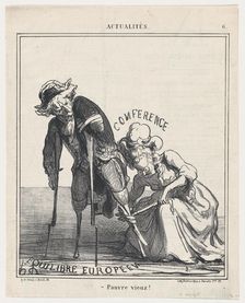 Pauvre vieux!, 1869. Creator: Honore Daumier