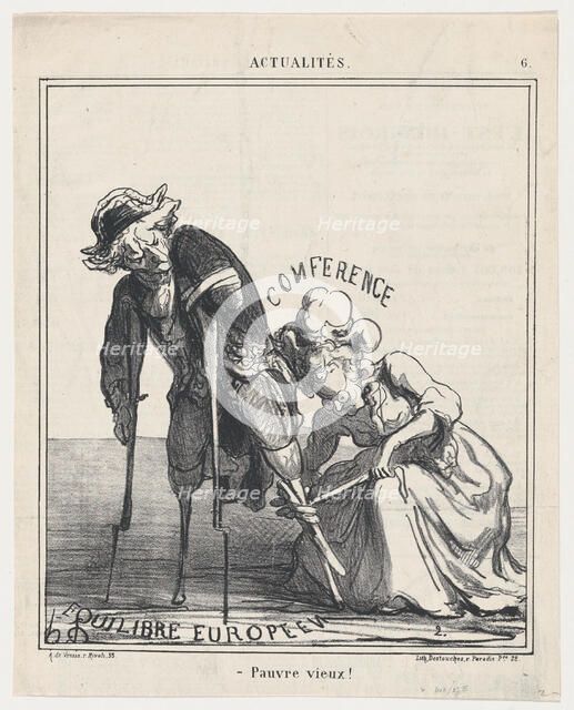 Pauvre vieux!, 1869.  Creator: Honore Daumier.
