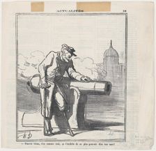 Pauvre vieux, t'es comme moi..., 1870. Creator: Honore Daumier