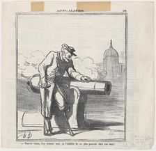 Pauvre vieux, t'es comme moi..., 1870. Creator: Honore Daumier