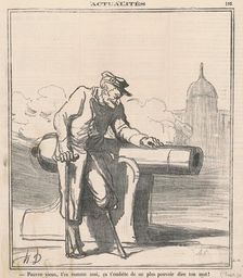 Pauvre vieux, t'es comme moi..., 1870. Creator: Honore Daumier