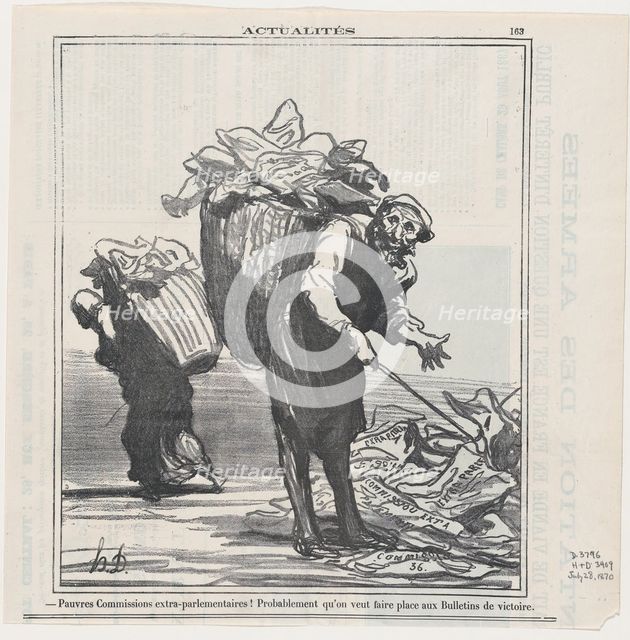 Pauvres Commissions extra-parlementaires!, 1870.  Creator: Honore Daumier.