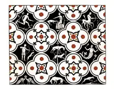 Pavement, 12th century, (1843).Artist: Henry Shaw
