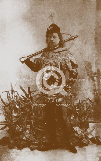 Pavel Gerdt as Prince Siegfried in the Ballet Swan Lake, St. Petersburg, 1895 Artist: Anonymous  