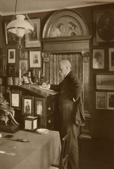 Pavel Shukovsky, Russian artist, at work, early 20th century