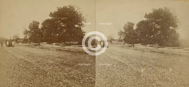 Paving of Lenox Ave. north of Central Park., c1850-1930. Creator: Unknown.