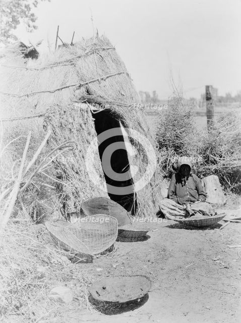 Paviotso house at Walker Lake, c1924. Creator: Edward Sheriff Curtis.