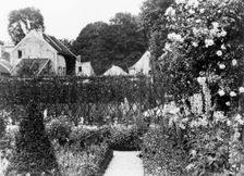 Pavilion Colombe, Mrs. Edith Wharton's villa, St. Brice-sous-Forêt, France, with garden..., 1925. Creator: Frances Benjamin Johnston