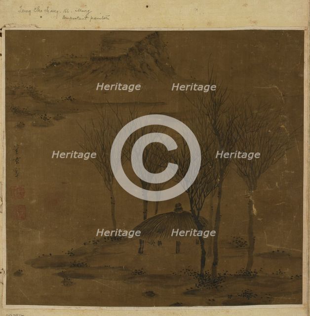 Pavilion in a grove by the water, Ming dynasty, 17th century. Creator: Unknown.