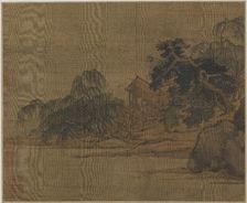 Pavilion on a wooded promontory, Possibly Ming dynasty, 1368-1644. Creator: Unknown