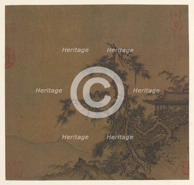 Pavilion on the Hillside, Ming dynasty, 15th century. Creator: Unknown.